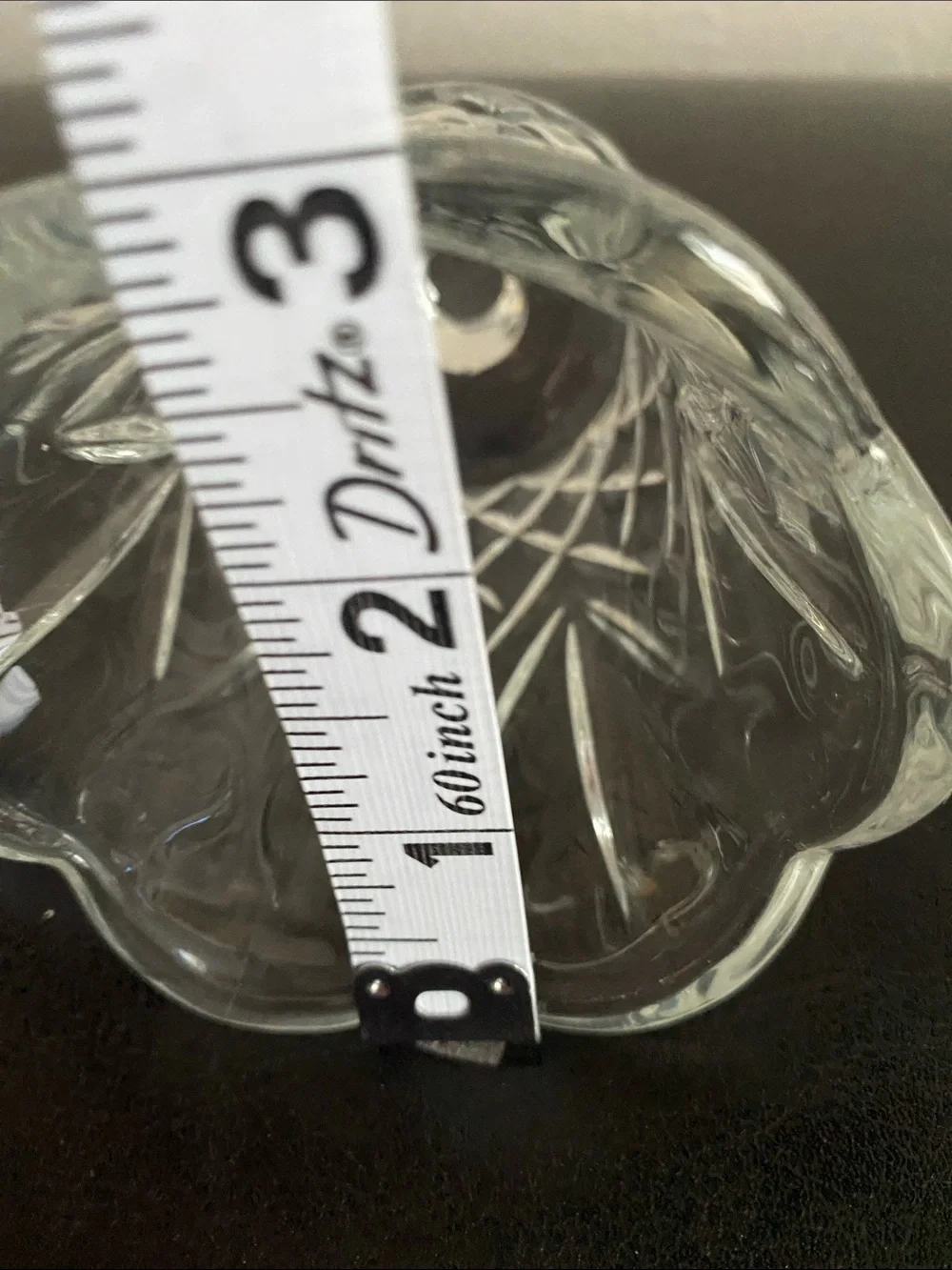Vintage Home Interiors Clear Glass Cut Bell Candle Covers - Clear set of 2.